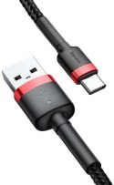 KABEL USB-A -> USB-C Baseus Cafule CATKLF-A91 50cm 3A QC 3.0 CZARNO-CZERWONY W OPLOCIE BASEUS