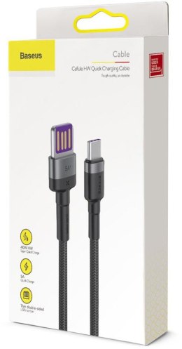 KABEL USB-A -> USB-C Baseus Cafule CATKLF-PG1 100cm SuperCharge 40W 5A QC 3.0 W OPLOCIE BASEUS
