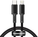 KABEL USB-C -> Lightning / iPhone Baseus Cafule CATLGD-01 1m 20W PD Quick Charging CZARNY W OPLOCIE BASEUS
