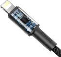 KABEL USB-C -> Lightning / iPhone Baseus Cafule CATLGD-01 1m 20W PD Quick Charging CZARNY W OPLOCIE BASEUS