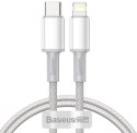 KABEL USB-C -> Lightning / iPhone Baseus Cafule CATLGD-02 1m 20W PD Quick Charging BIAŁY W OPLOCIE BASEUS