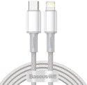 KABEL USB-C -> Lightning / iPhone Baseus Cafule CATLGD-A02 2m 20W PD Quick Charging BIAŁY W OPLOCIE BASEUS