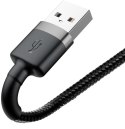 KABEL USB-A -> Lightning / iPhone Baseus Cafule CALKLF-BG1 100cm Apple 2.4A CZARNO-SZARY W OPLOCIE BASEUS