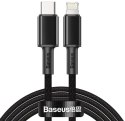 KABEL USB-C -> Lightning / iPhone Baseus Cafule CATLGD-A01 2m 20W PD Quick Charging CZARNY W OPLOCIE BASEUS