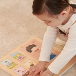 CLASSIC WORLD Tablica Edukacyjna Ciało Ludzkie Układanka Klocki Puzzle dla Dzieci Dopasuj MONTESSORI 19 el.