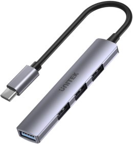 Adapter Unitek Hub USB-C 1*USB-A 5Gbps, 3*USB-A 2.0 UNITEK