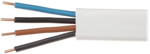 Przewód elektryczny drut płaski YDYp 450/750V 4x1,5mm2 ELEKTROKABEL 1m ELEKTROKABEL