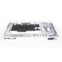 E-blue Auroza, zestaw klawiatura z optyczną mysz do gier, US, do gry, przewodowa (USB), biała, 1+1