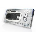E-blue Auroza, zestaw klawiatura z optyczną mysz do gier, US, do gry, przewodowa (USB), biała, 1+1