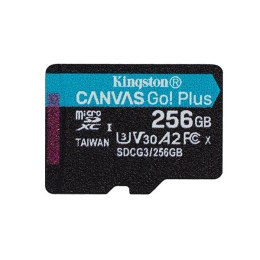 Kingston karta pamięci Canvas Go! Plus, 256GB, micro SDXC, SDCG3/256GBSP, UHS-I U3, A2, V30