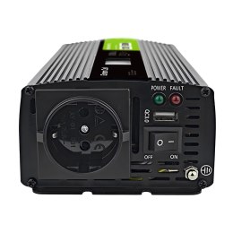 Przetwornica napięcia Green Cell PowerInverter LCD 12 V 500W/1000W Przetwornica samochodowa z wyświetlaczem - czysty sinus