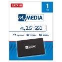 Dysk SSD wewnętrzny MyMedia 2.5", wewnętrzny SATA III, 1000GB, 1TB, 69282, 520 MB/s-R, 480 MB/s-W