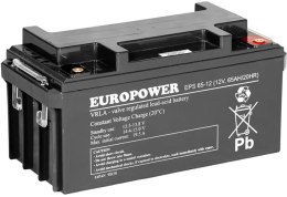 Akumulator AGM EUROPOWER serii EPS 12V 65Ah (Żywotność 8-12 lat) EUROPOWER