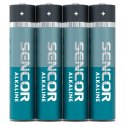 Bateria alkaliczna, AAA, 1.5V, Sencor, Folia, 4-pack