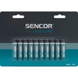 Bateria alkaliczna, AAA, 1.5V, Sencor, blistr, 10-pack