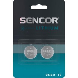 Bateria litowe, CR2025, 3V, Sencor, blistr, 2-pack