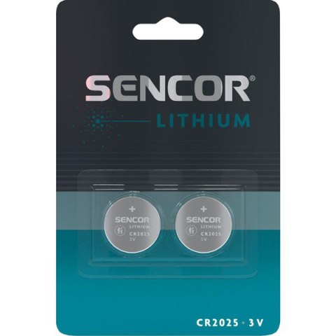 Bateria litowe, CR2025, 3V, Sencor, blistr, 2-pack