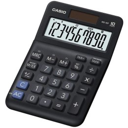Casio Kalkulator MS 10 F, czarna, stołowy, funkcja konwersji walut, %, VAT