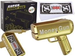 Pistolet Na Pieniądze Strzelający Złoty Wyrzutnia Money Gun Banknoty