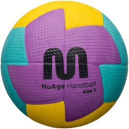 Piłka ręczna Meteor Nuage Junior 1 fioletowo-błękitno-żółta 16691