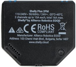 Shelly Plus 2PM Sterownik 2-kanałowy przekaźnik roletowy z pomiarem energii WIFI SHELLY