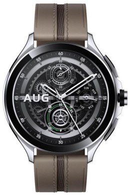 Zegarek Smartwatch Xiaomi Watch 2 Pro Srebrny z paskiem skórzanym XIAOMI