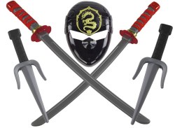 Zestaw Wojownika Ninja Maska Miecze Sztylety Czerwone Zdobienia