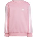 Bluza dla dzieci adidas Essentials 3-Stripes Crewneck różowa HP1274