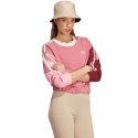 Bluza damska adidas Essentials 3-Stripes Crop różowa IC9875