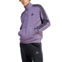 Bluza męska adidas Essentials Fleece 3-Stripes 1/4-Zip fioletowa IJ8912