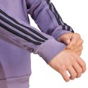 Bluza męska adidas Essentials Fleece 3-Stripes 1/4-Zip fioletowa IJ8912