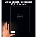 Avery Zweckform etykiety 48.5 x 25.4 mm, A4, białe, 40 etykiety, pakowane po 10 szt., 6126, do drukarek laserowych i atramentowy