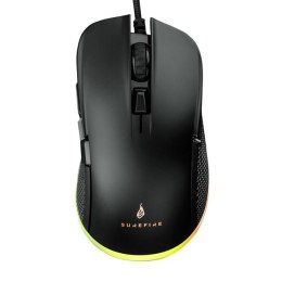 Mysz przewodowa, Surefire Buzzard Claw Gaming, czarna, optyczna, 6400DPI