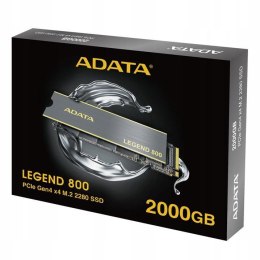 Adata Dysk SSD LEGEND 800 2000GB PCIe 4x4 3.5/2.8 GB/s M2 ADATA