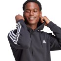 Bluza męska adidas Essentials Fleece 3-Stripes Hoodie czarna IB4028