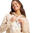 Bluza damska adidas Essentials Big Logo Regular Fleece Hoodie beżowa IR9330