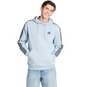 Bluza męska adidas Essentials Fleece 3-Stripes Hoodie błękitna IS0004