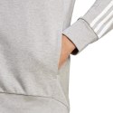 Bluza męska adidas Essentials French Terry 3-Stripes Full-Zip Hoodie szara IC9833