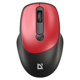 Mysz bezprzewodowa, Defender FEAM MM-296, czarno-czerwona, optyczna, 1600DPI