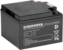 Akumulator AGM EUROPOWER serii EPS 12V 28Ah (Żywotność 8-12 lat) EUROPOWER