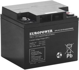 Akumulator AGM EUROPOWER serii EPS 12V 42Ah (Żywotność 8-12 lat) EUROPOWER