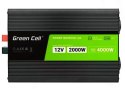 PRZETWORNICA NAPIĘCIA Green Cell PowerInverter LCD 12V -> 230V 2000W/4000W CZYSTA SINUSOIDA GREEN CELL