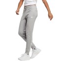 Spodnie damskie adidas Essentials Linear French Terry Cuffed szare IC8816