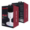 Marvo, gamingowy mikrofon, MIC-06, biała, Podświetlenie RGB, wejście słuchawkowe
