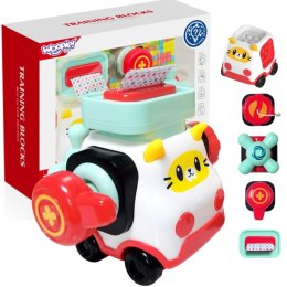 WOOPIE BABY Montessori Manipulacyjny Zestaw Konstrukcyjny Samochód Kotek 2