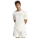 Koszulka męska adidas Essentials Single Jersey Linear Embroidered Logo Tee biała IS1345