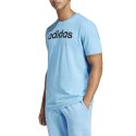 Koszulka męska adidas Essentials Single Jersey Linear Embroidered Logo Tee niebieska IS1350