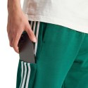 Spodnie męskie adidas Essentials French Terry Tapered Cuff 3-Stripes zielone IS1392