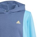 Bluza dla dzieci adidas CB FT HD niebiesko-żółta IS2689