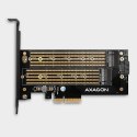 Adapter Axagon PCEM2-D PCIe NVME + SATA M.2 AXAGON